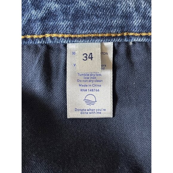 Oliver Logan Mens Jeans 34 X 32 Vintage Worn Med Wash Button Fly Straight Leg - Picture 11 of 12